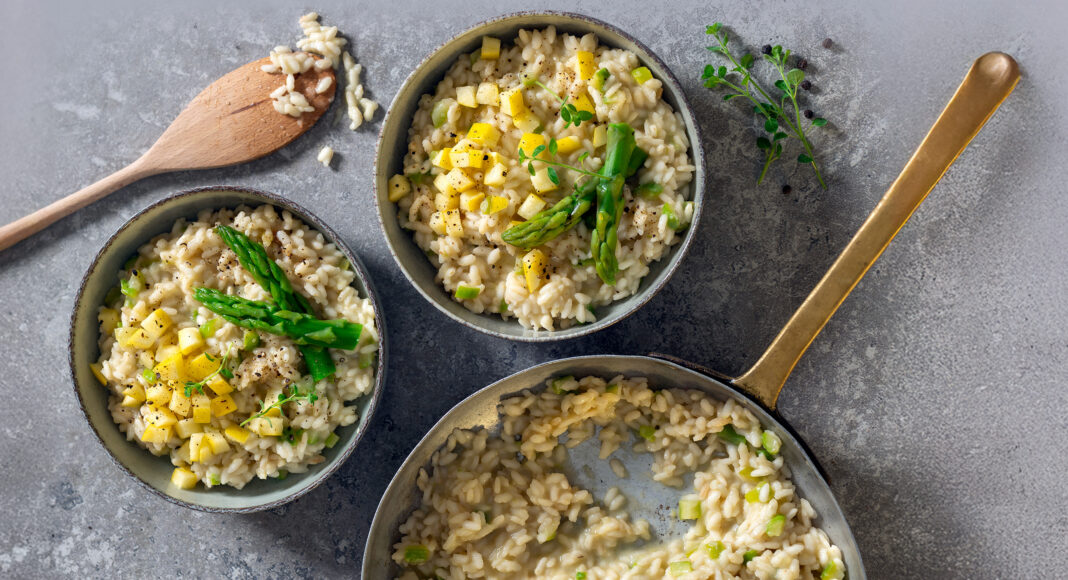 Risotto mela e asparagi