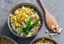 Risotto mela e asparagi