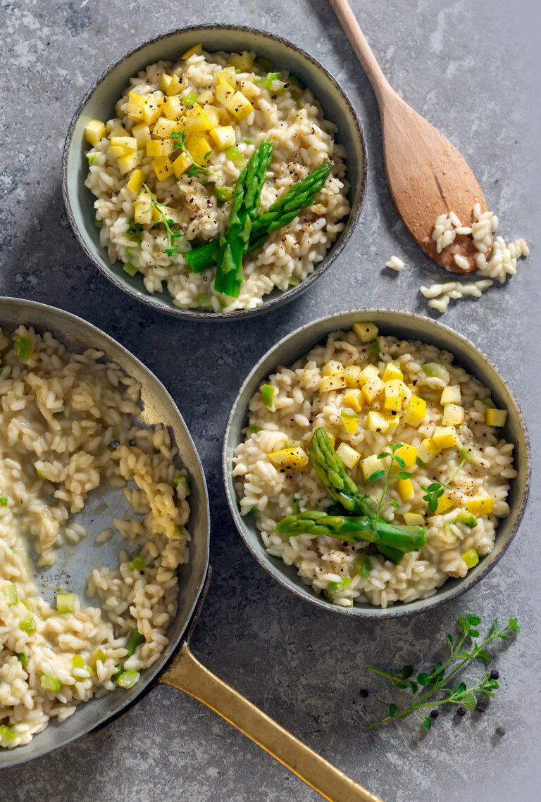 Risotto mela e asparagi