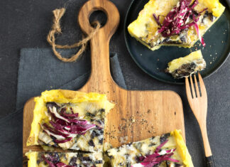 Torta salata di radicchio e patate