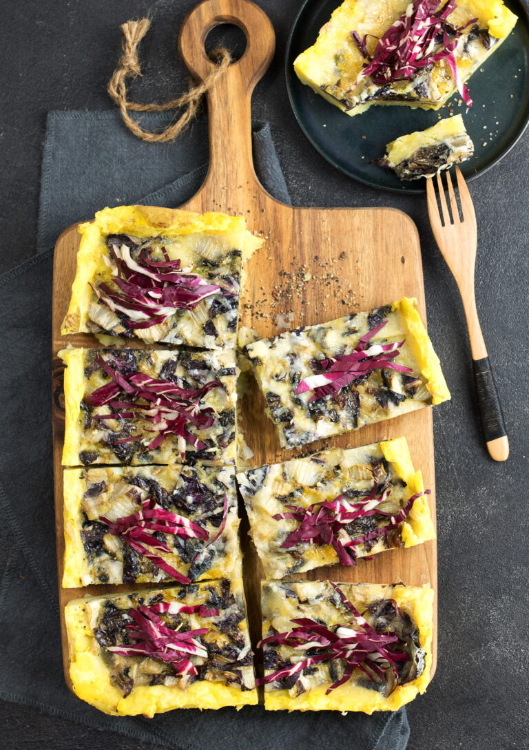 Torta salata di radicchio e patate