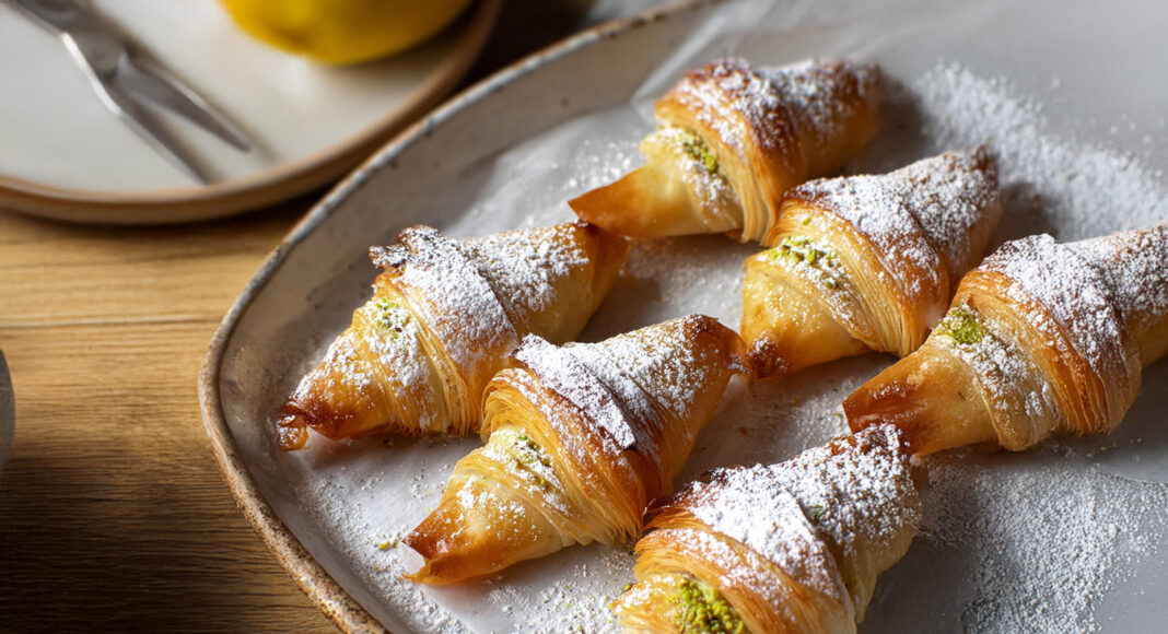 Brioche veloci di fillo ai pistacchi