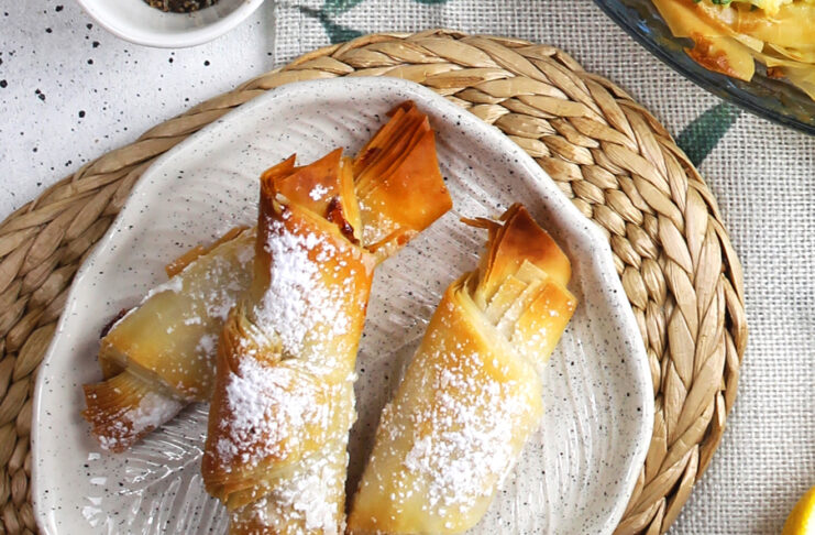 Brioche veloci di fillo ai pistacchi
