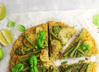 Frittata al forno di miglio e quinoa con patate e fagiolini