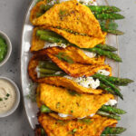 Tacos di carote, ricotta e asparagi