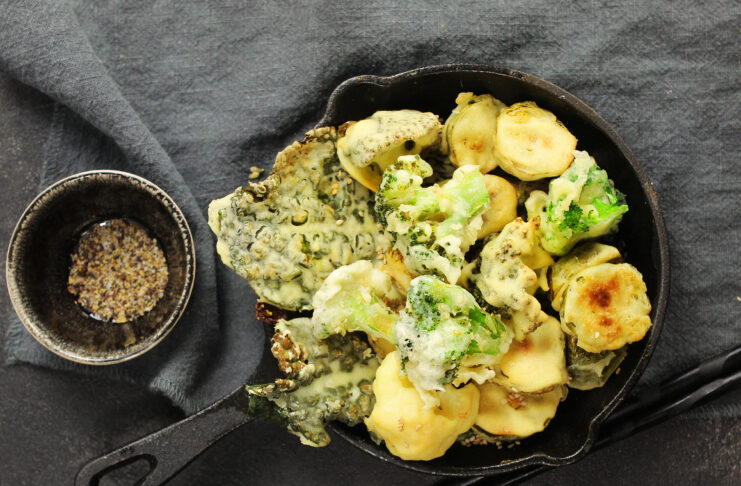 Tempura al forno di ortaggi misti