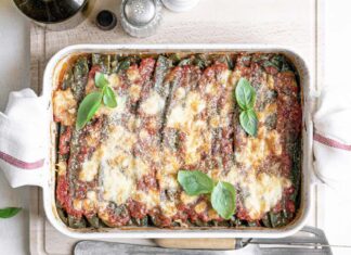 Parmigiana di piattoni e provola fresca