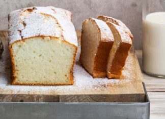 Plumcake bianco di riso, albumi e latte