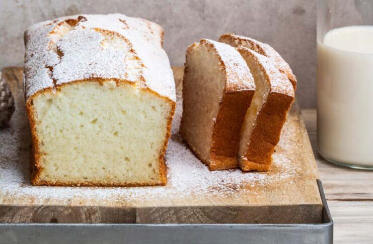 Plumcake bianco di riso, albumi e latte