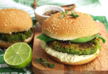 Burger verdi di lupini e spinaci al timo