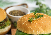 Burger verdi di lupini e spinaci al timo