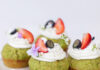 Cupcake ai piselli con crema di formaggio