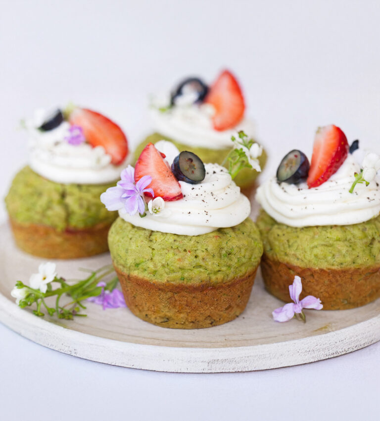 cupcake-piselli-formaggio Cupcake ai piselli con crema di formaggio
