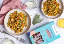 Fusilli con verdure al curry
