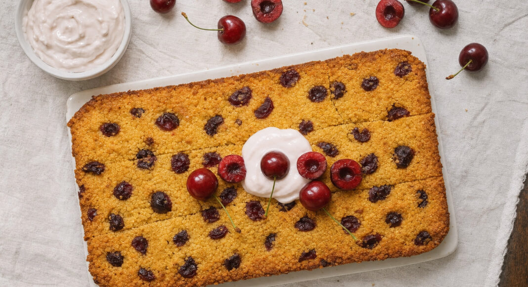 Torta di cuscus alle ciliegie