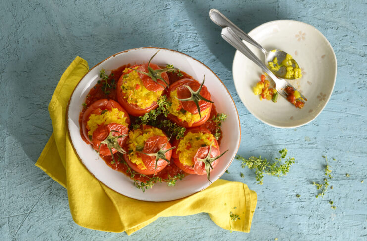 Pomodori di paella ai tre peperoni