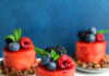 Dessert di anguria con croccante al miele