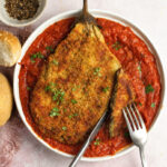 Melanzane impanate in salsa rossa arrosto