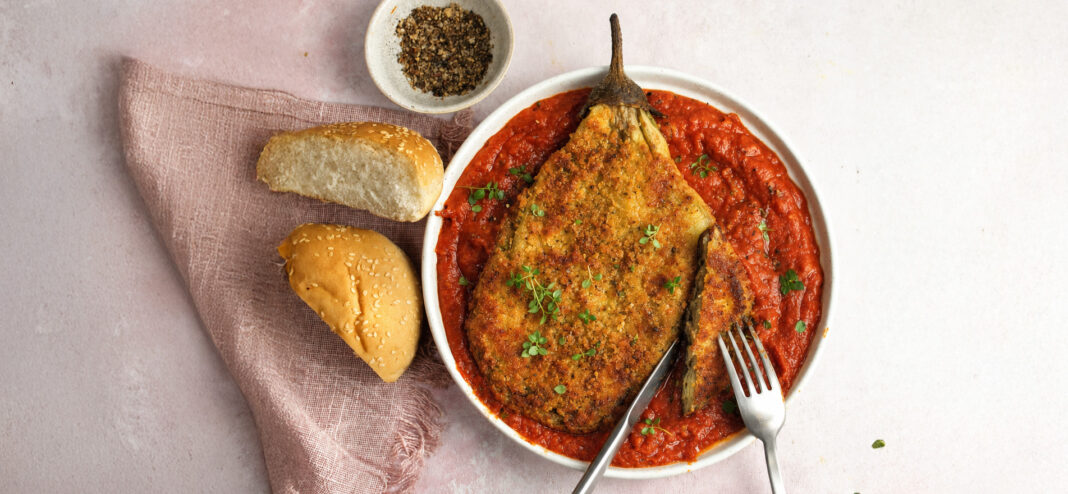 Melanzane impanate in salsa rossa arrosto