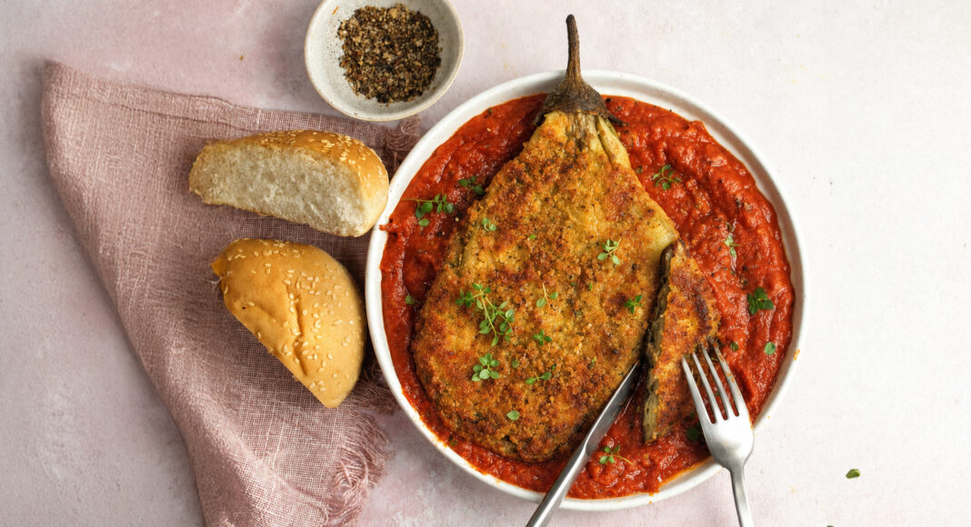 Melanzane impanate in salsa rossa arrosto