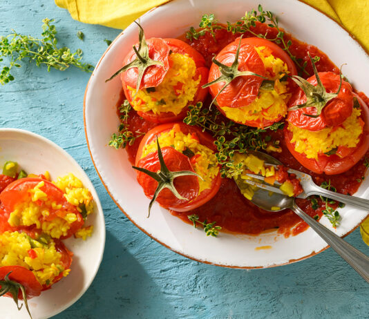 Pomodori di paella ai tre peperoni