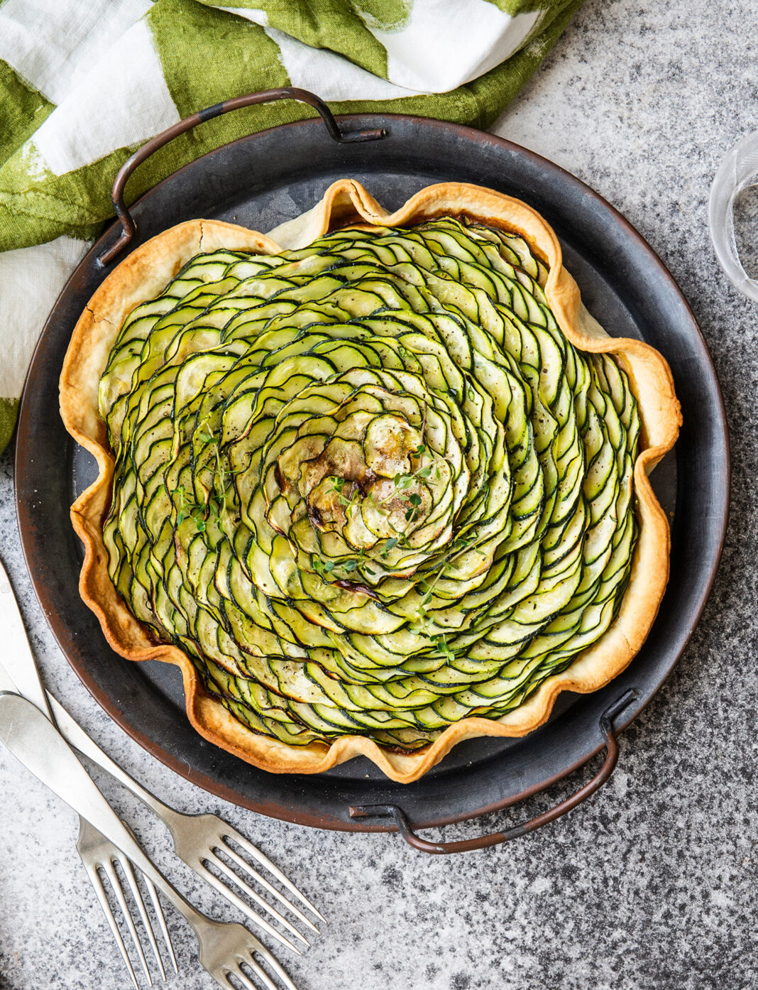 quiche-zucchine-tapenade Quiche di zucchine con tapenade rossa