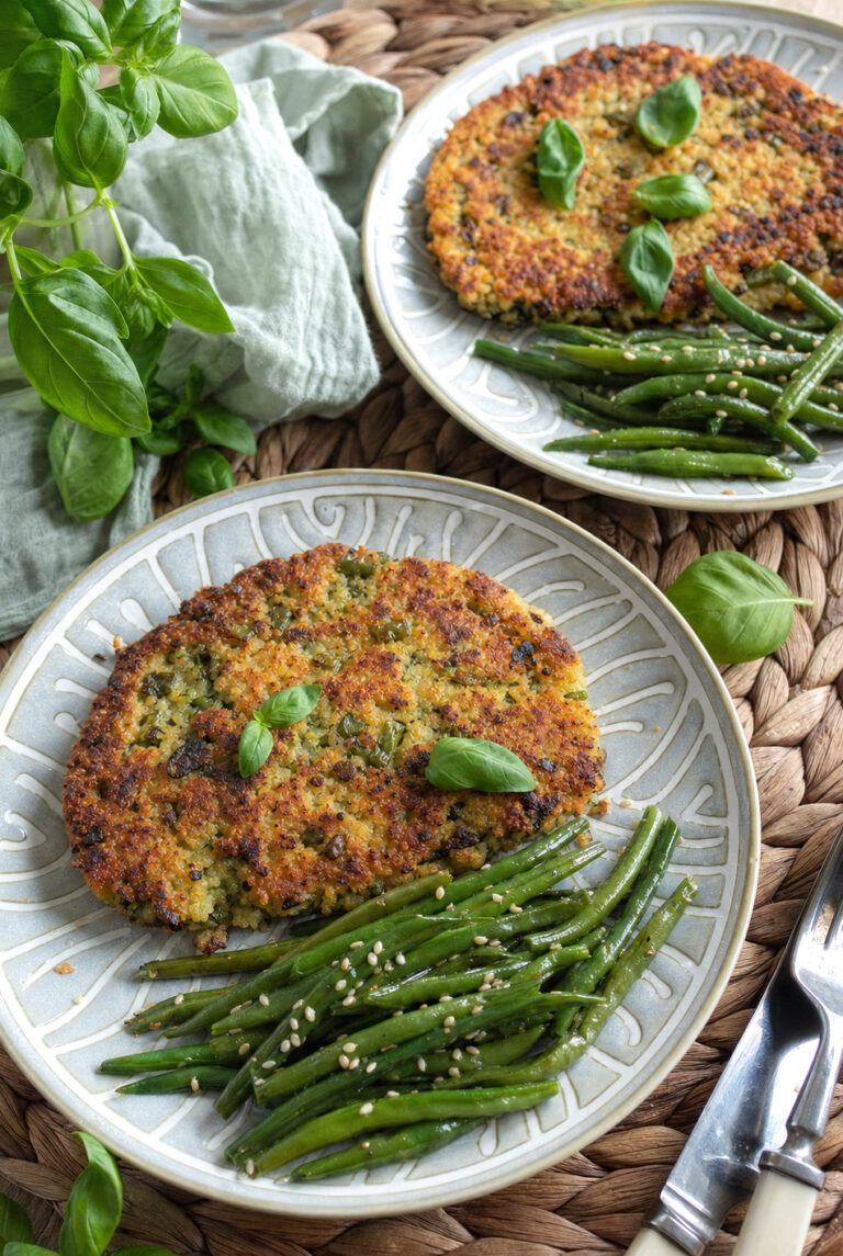 Cotolette di cuscus e fagiolini