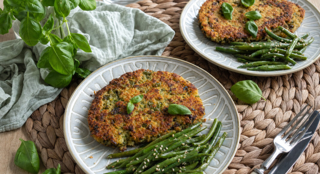 Cotolette di cuscus e fagiolini