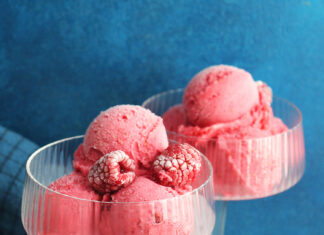 Gelato crudo ai lamponi
