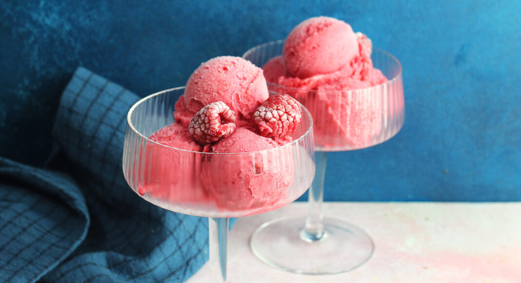 Gelato crudo ai lamponi