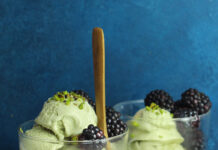 Gelato di pistacchio e yogurt greco al miele (senza gelatiera)