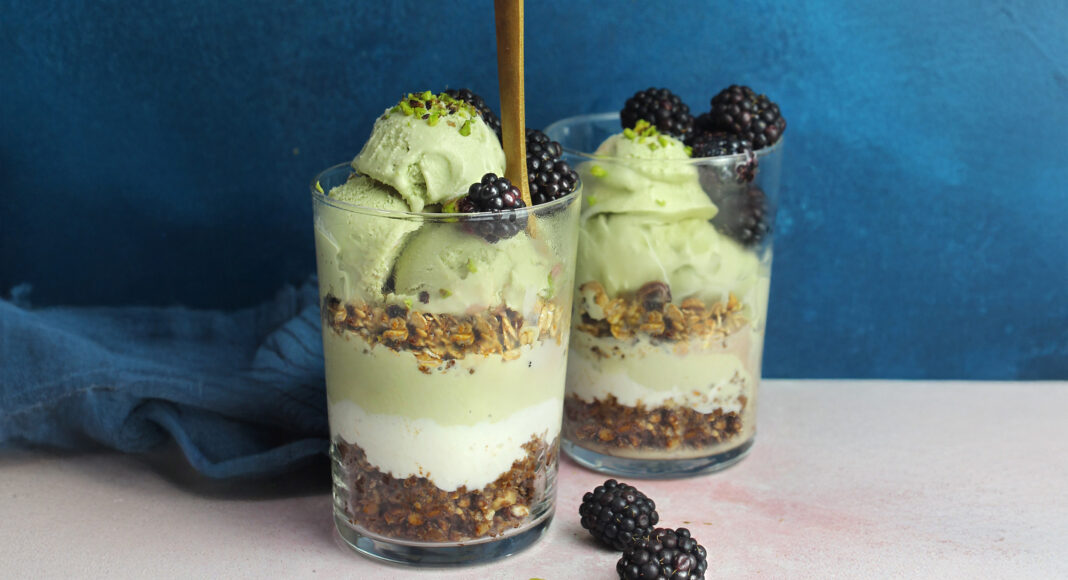 Gelato di pistacchio e yogurt greco al miele (senza gelatiera)