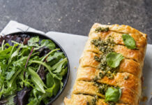 Strudel-plumcake con melanzane, mozzarella e pesto fresco