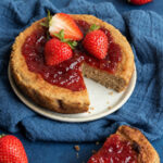 Tortina-pancake di mandorle e fragole