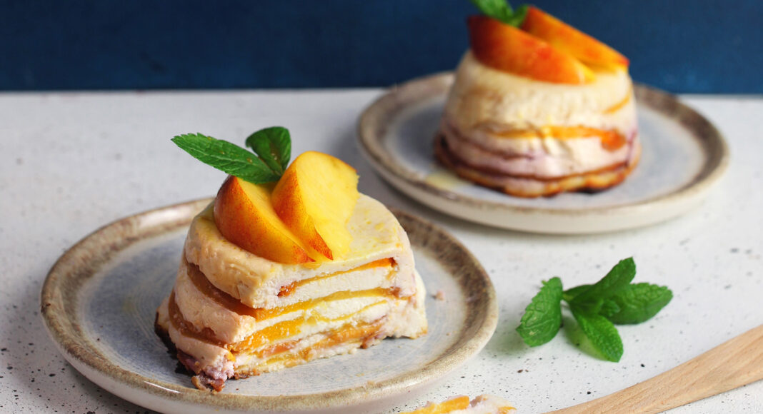 Tortini soffici di ricotta e pesche