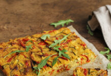 Focaccia di ceci e verdure
