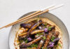 Melanzane all’orientale con hummus di borlotti freschi