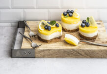 Mini Cheesecake con crema al limone