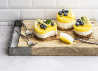 Mini Cheesecake con crema al limone