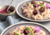 Risotto uva nera, more e bitto