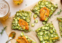 Scarpaccia di zucchine con salsa agrodolce al peperoncino