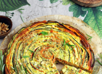 No crust quiche di zucca e zucchine