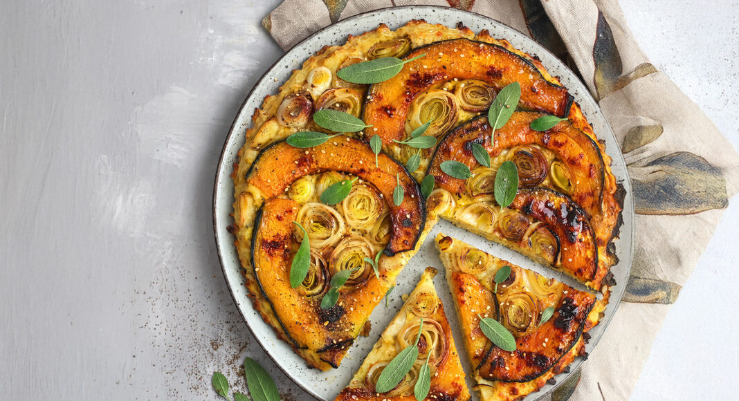 Tarte tatin di patate, zucca e porri