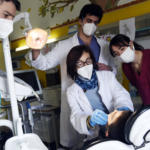 La dottoressa Meazzini con una parte dell’equipe medica del centro di cura Operation Smile di Milano.