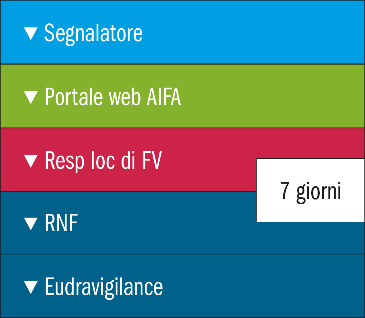 Fig. 6 Iter della segnalazione secondo il Decreto del 30 aprile 2015 (GU n. 143 del 23/06/2015).