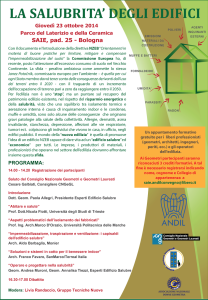 La salubrità degli edifici 23 ottobre 2014 SAIE