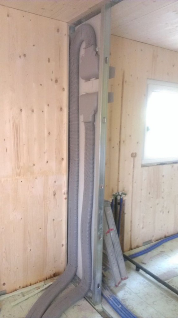 Tubazioni dell’impianto di ventilazione meccanica controllata.