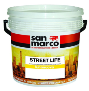 Con la finitura decorativa trasparente si possono realizzare superfici dalla particolare texture lievemente ruvida, gradevole al tatto e arricchita da cristalli riflettenti multicolori (foto Colorificio San Marco)