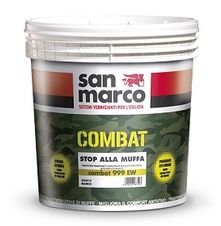 Fra i prodotti della linea antimuffa, Combat 999 EW, idropittura traspirante ad alto punto di bianco (foto San Marco)