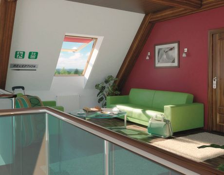 Dotata del sistema TopSafe, per una maggiore resistenza contro l’effrazione, Fep è equipaggiata con vetro di sicurezza P2 (foto Fakro)